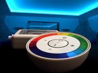 Диммер (контроллер) для RGB ленты с пультом на сенсорном управлении, с регулеровкой яркости и баланса белого цвета