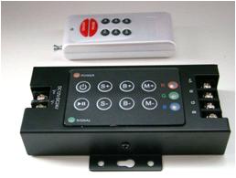 Светодиодный контроллер на 3 канала, имеет 25 программ переключения, регулировка яркости, скорости, пауза, память последней настройки. Выход 12/24V 144/288W, до 12A. Может управлять 15м RGB ленты